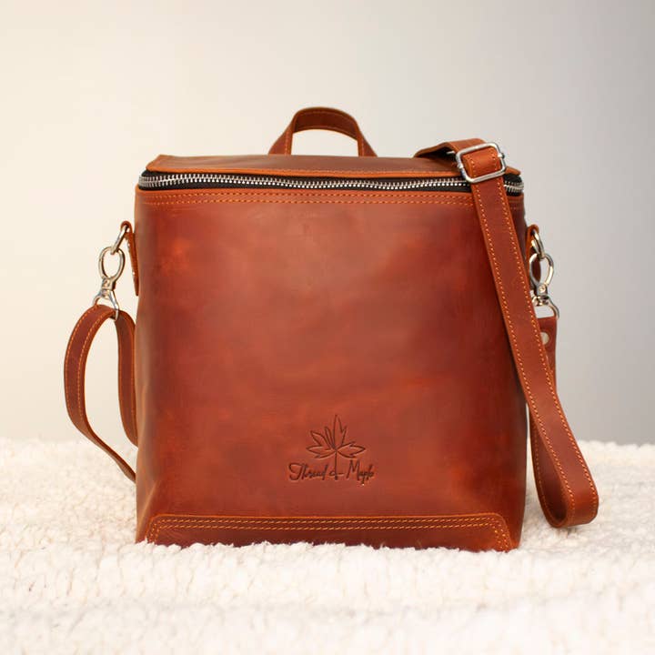 Leather Convertible Backpack for wholesale by Thread and Maple