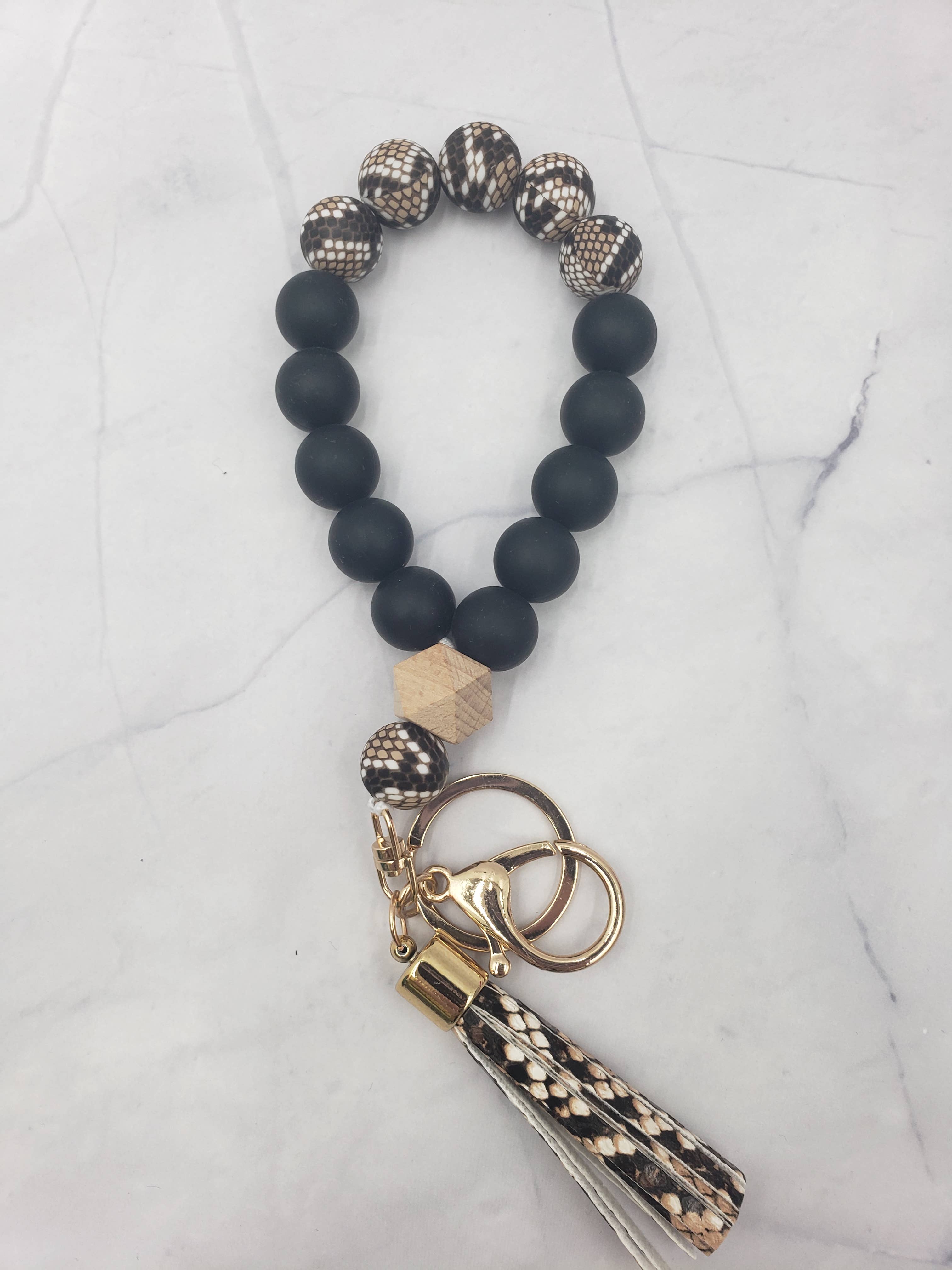 Designs by Kim - Wholesale Keychain Bracelet - Wristlet Bangle Keyring Silicone Beaded5