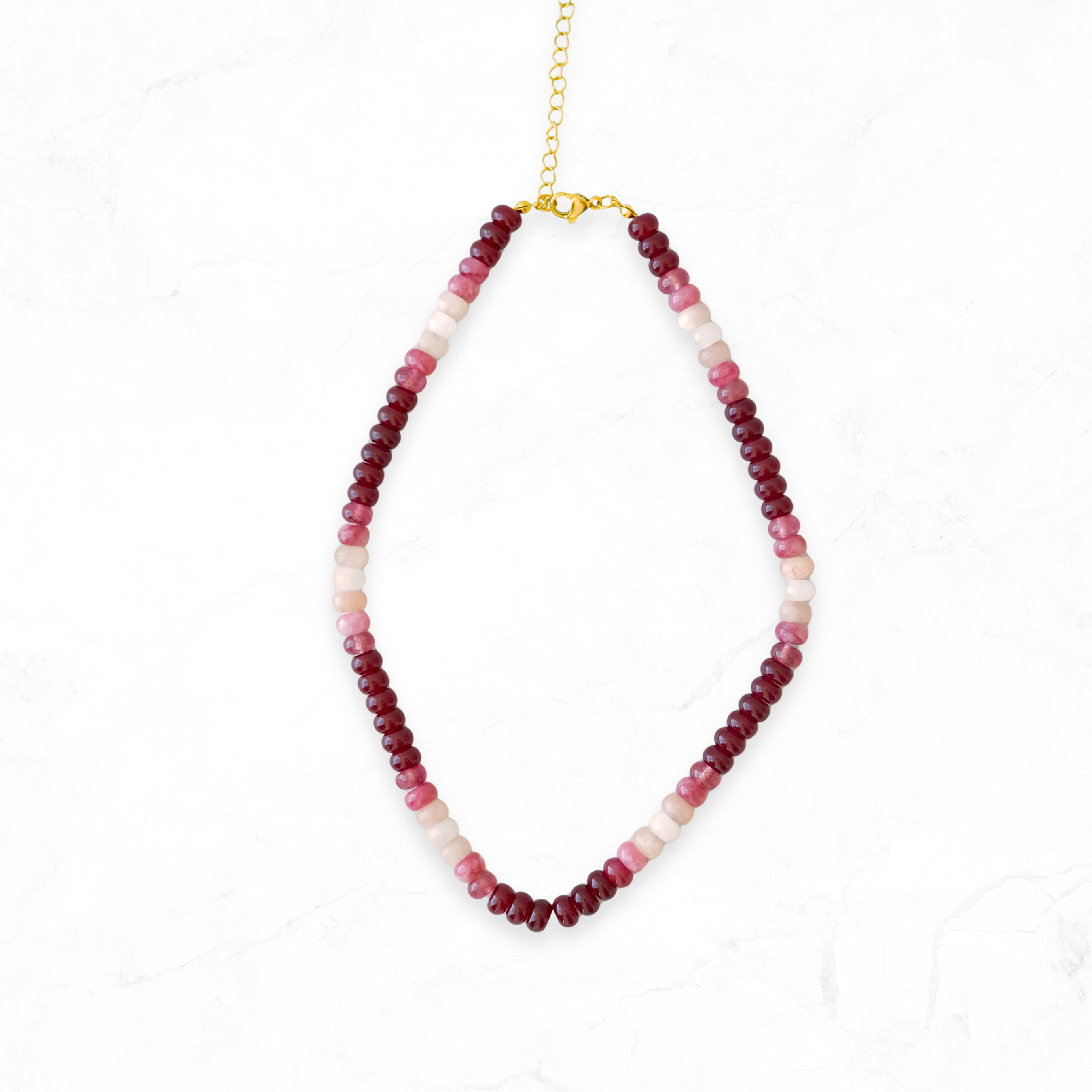 Golden Thread - Venta al por mayor Collares de cuentas/perlas - Collar de piedra preciosa granate Aggies0