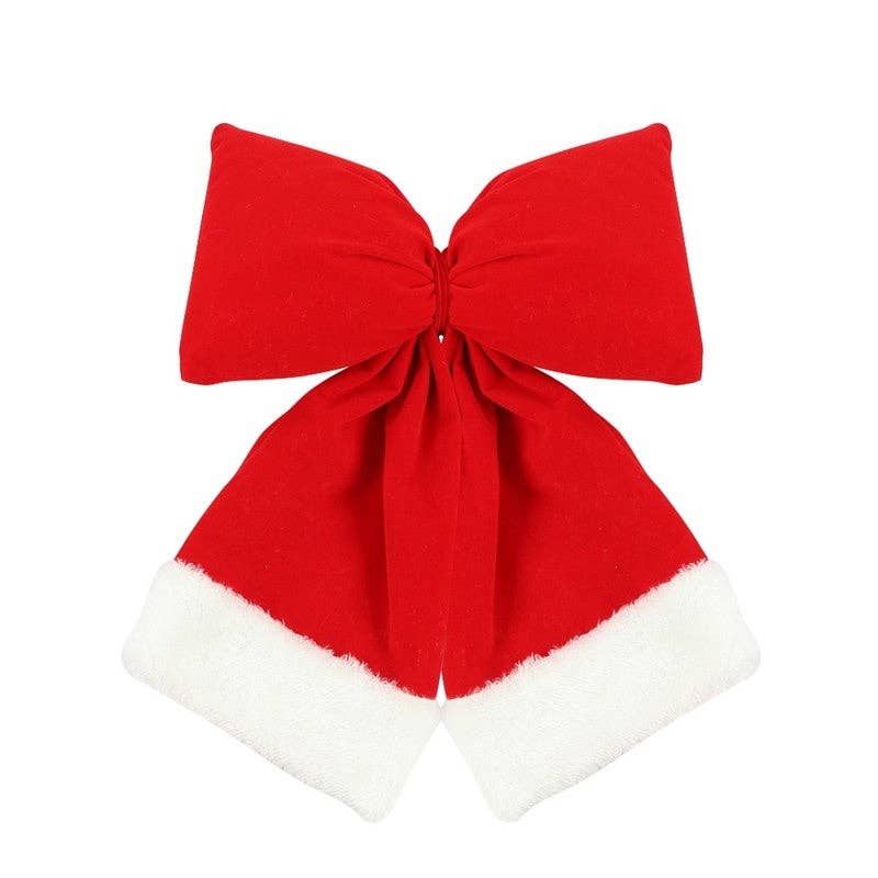 FurDecoration - Wholesale Christmas Decoration - Christmas Plush Bow Decoration1