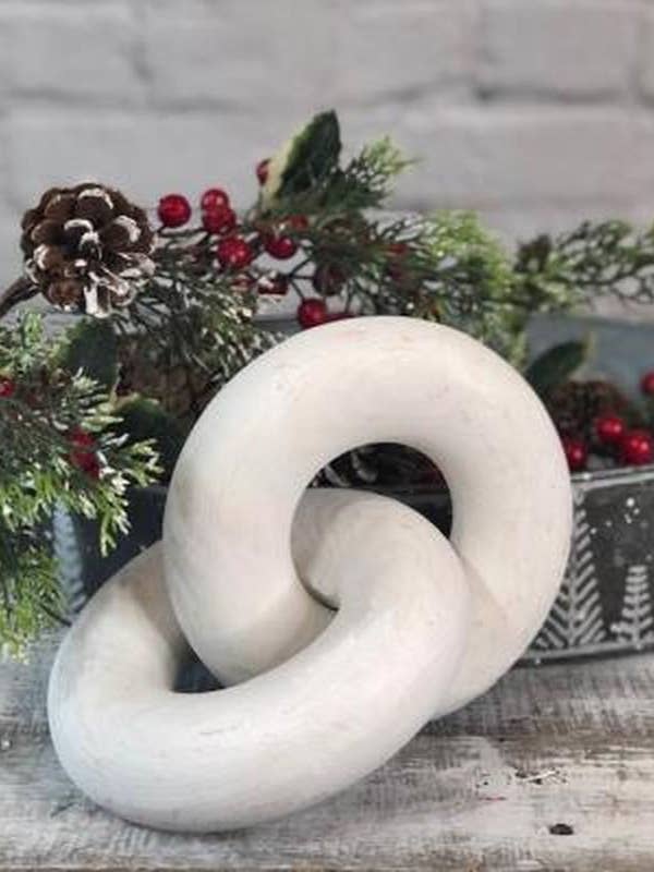 Décor de nœuds en bois blanc pour la vente par DNS Designs