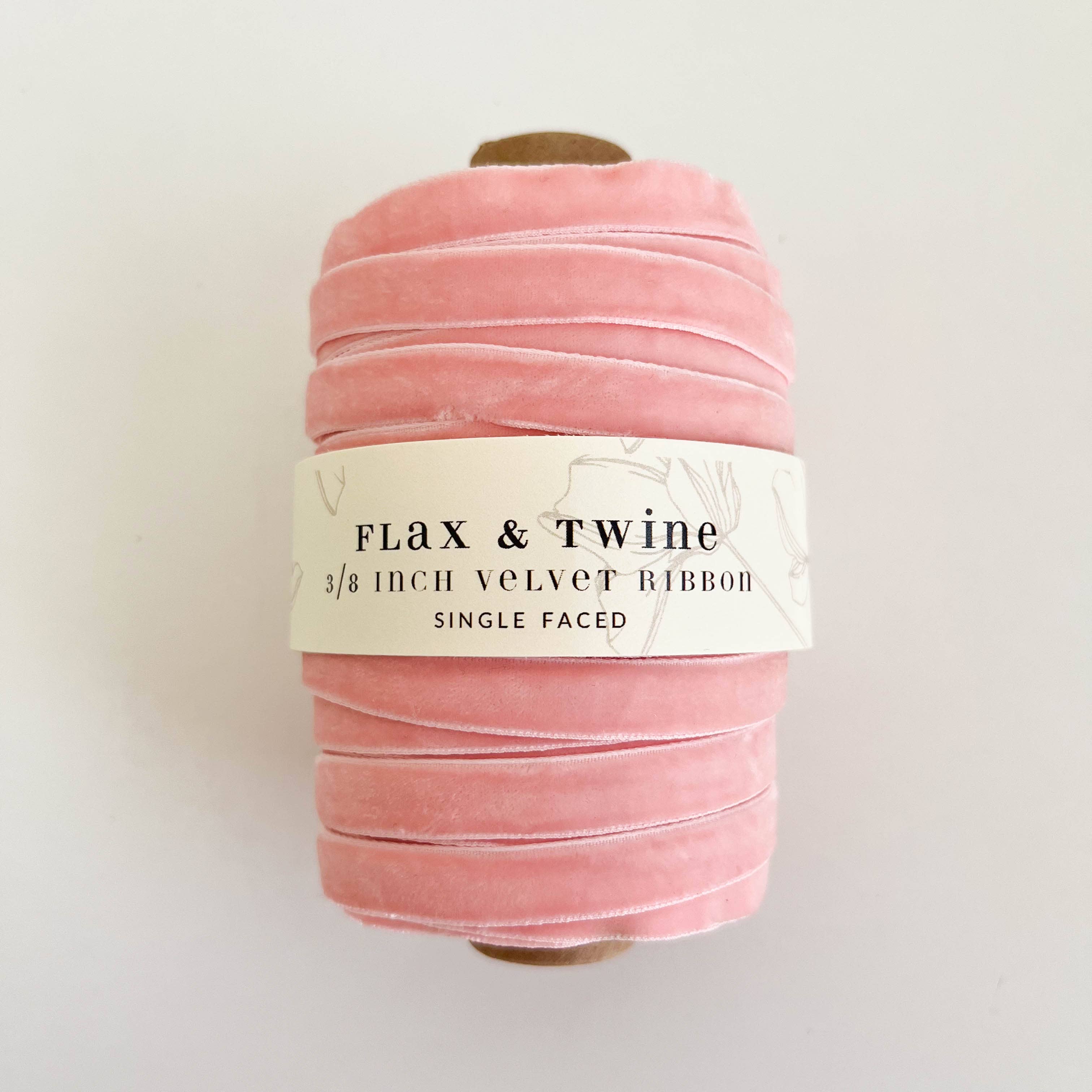 Flax & Twine - Wholesale Ribbon - Gift Wrapping - Flax & Twine 3/8" Velvet Ribbon - 30 Yards15
