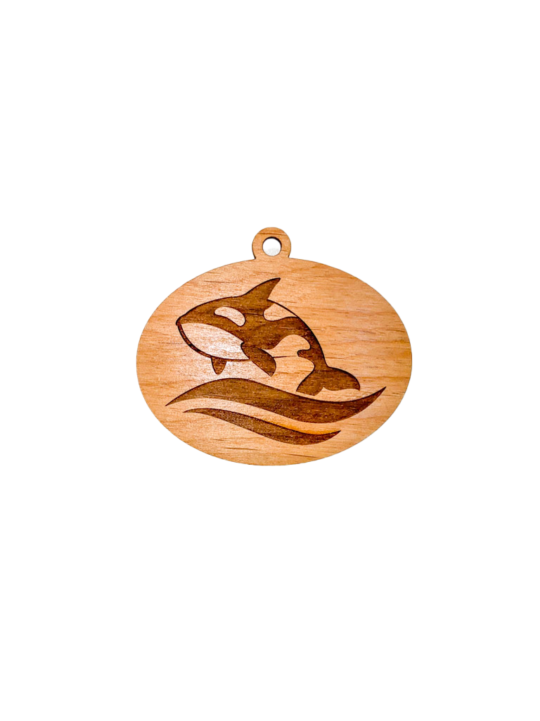 Woodcutts Inc. - Wholesale Ornament - Orca Oval Ornament0
