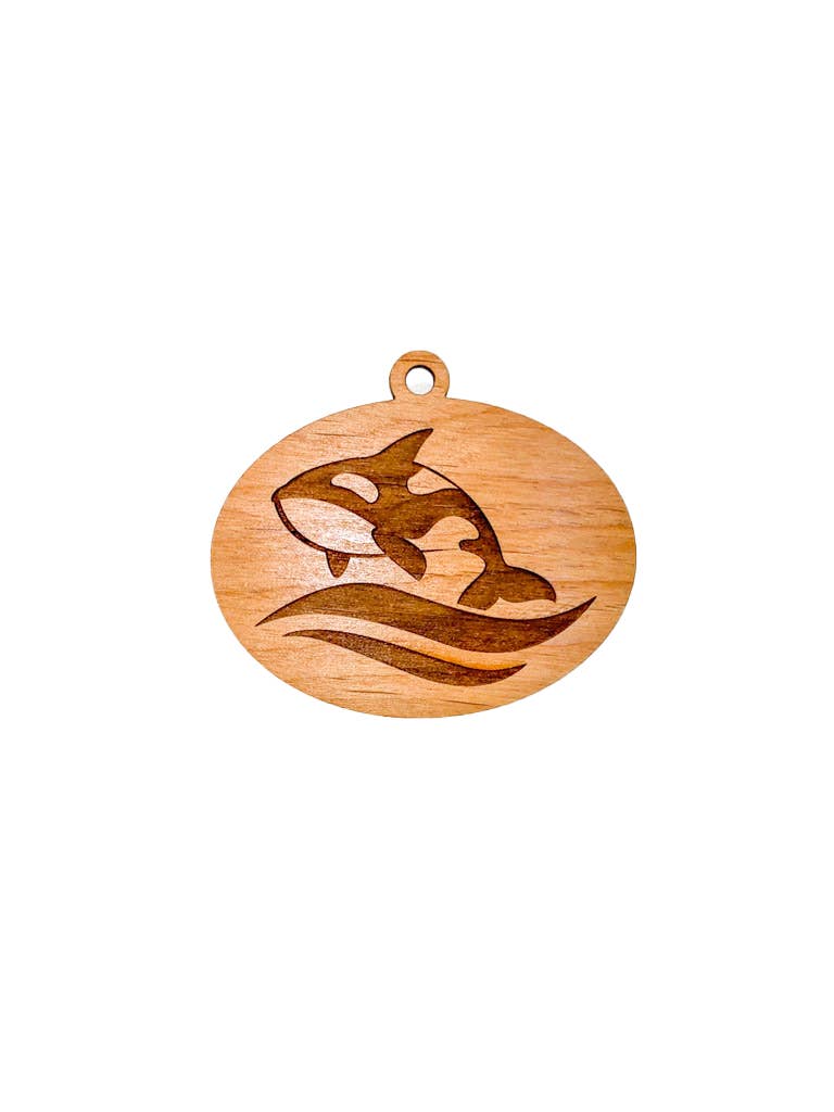 Woodcutts Inc. - Wholesale Ornament - Orca Oval Ornament