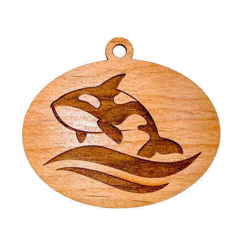 Woodcutts Inc. - Wholesale Ornament - Orca Oval Ornament0