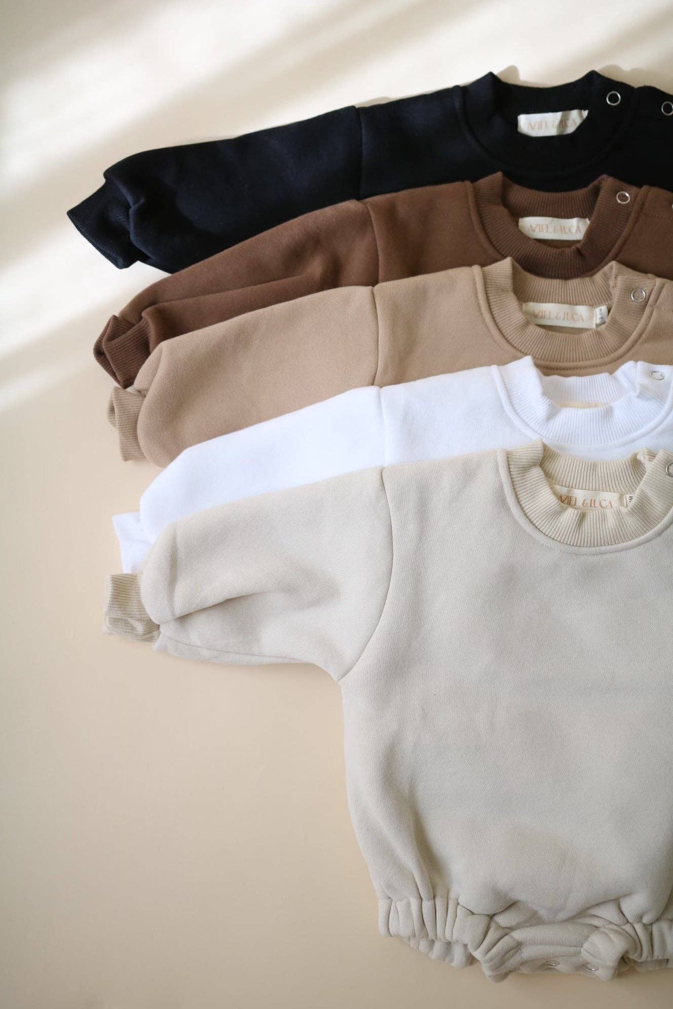 Aziel & Luca - Wholesale Rompertje - Baby - Sweatshirt bubble romper met fleece voering2