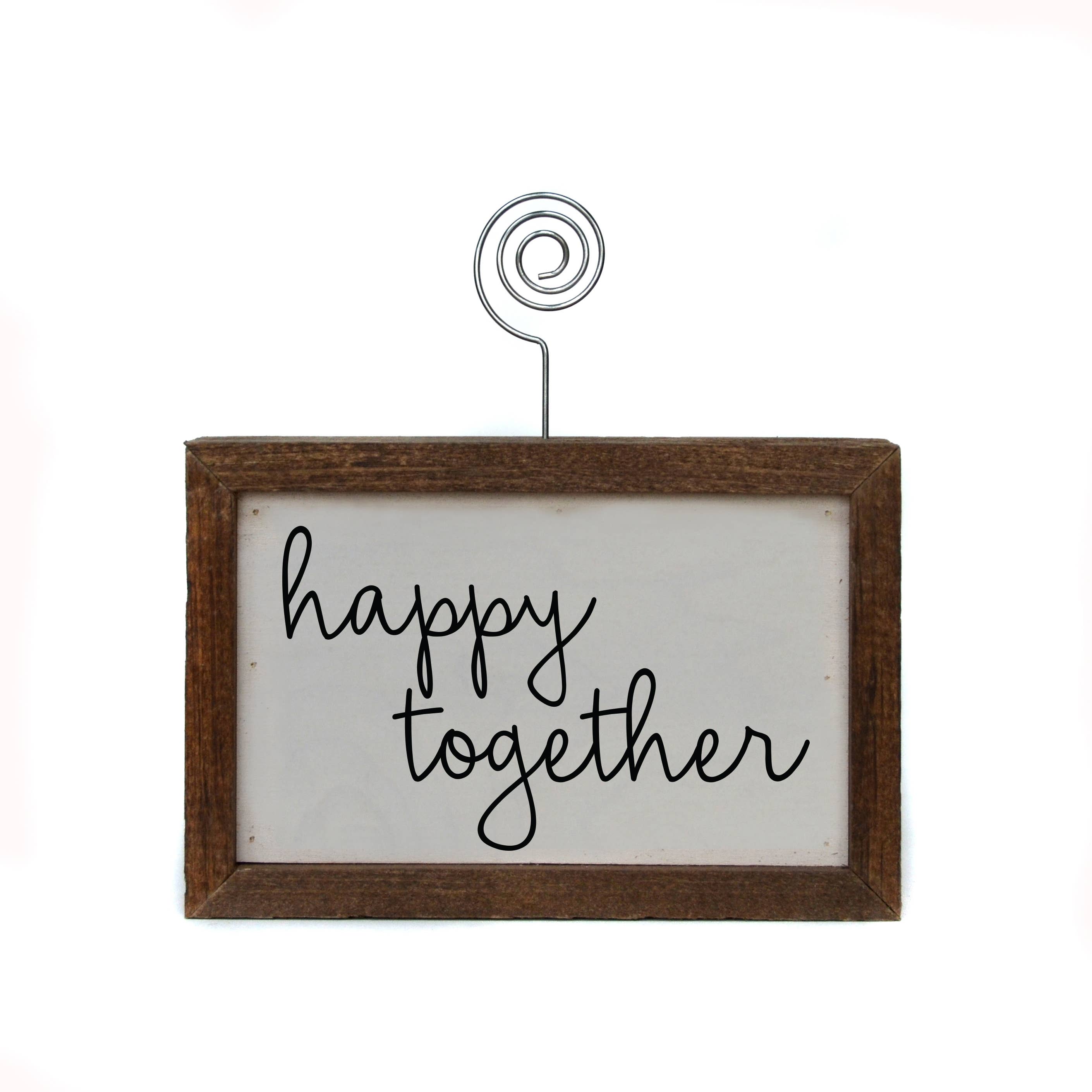 Driftless Studios - Wholesale Picture Frame - 6X4 Tabletop Picture Frame Block - Happy Together2