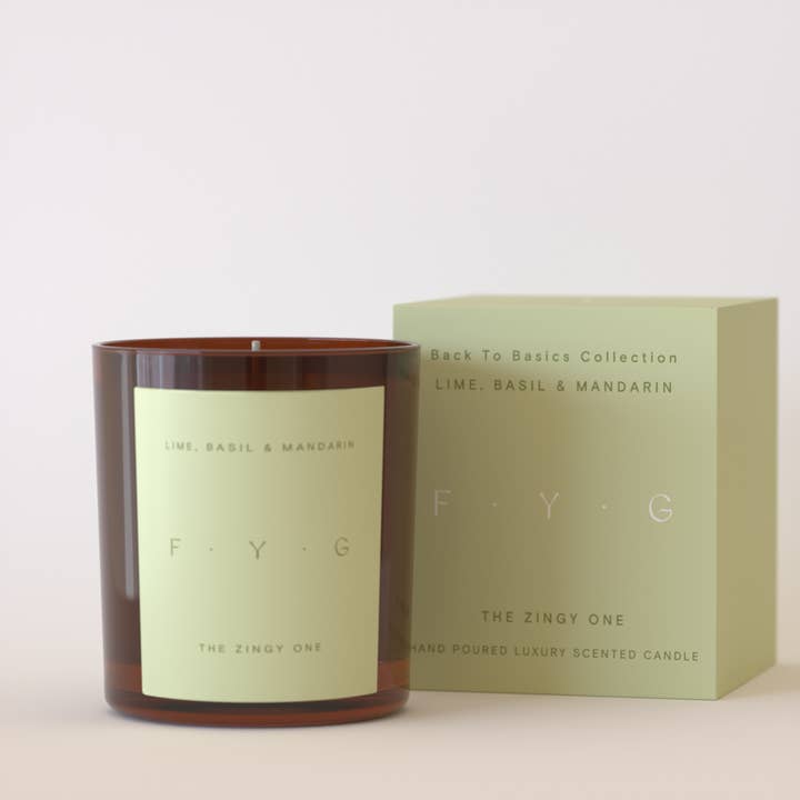 Lime, Basil & Mandarin Candle for wholesale by FYG