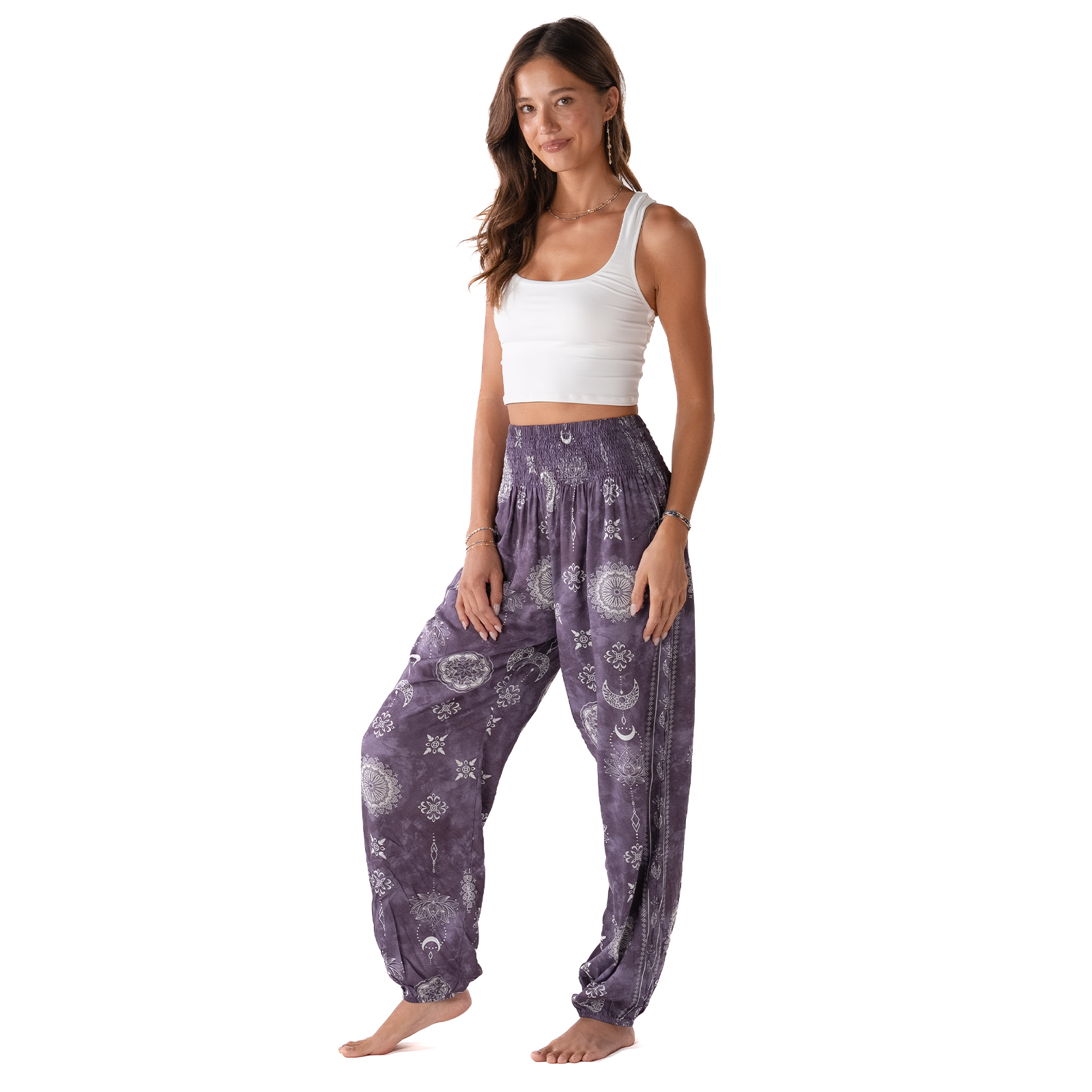 Lotus and Luna - Wholesale Pants - Women's - Mystic Plum Harem Pants4