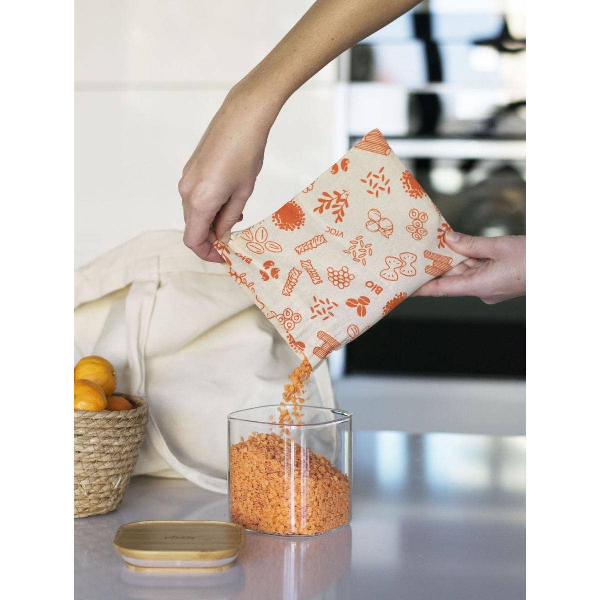 Pebbly International - Venta al por mayor Bolsa/envoltorio de alimentos - Bolsa a granel de algodón orgánico2