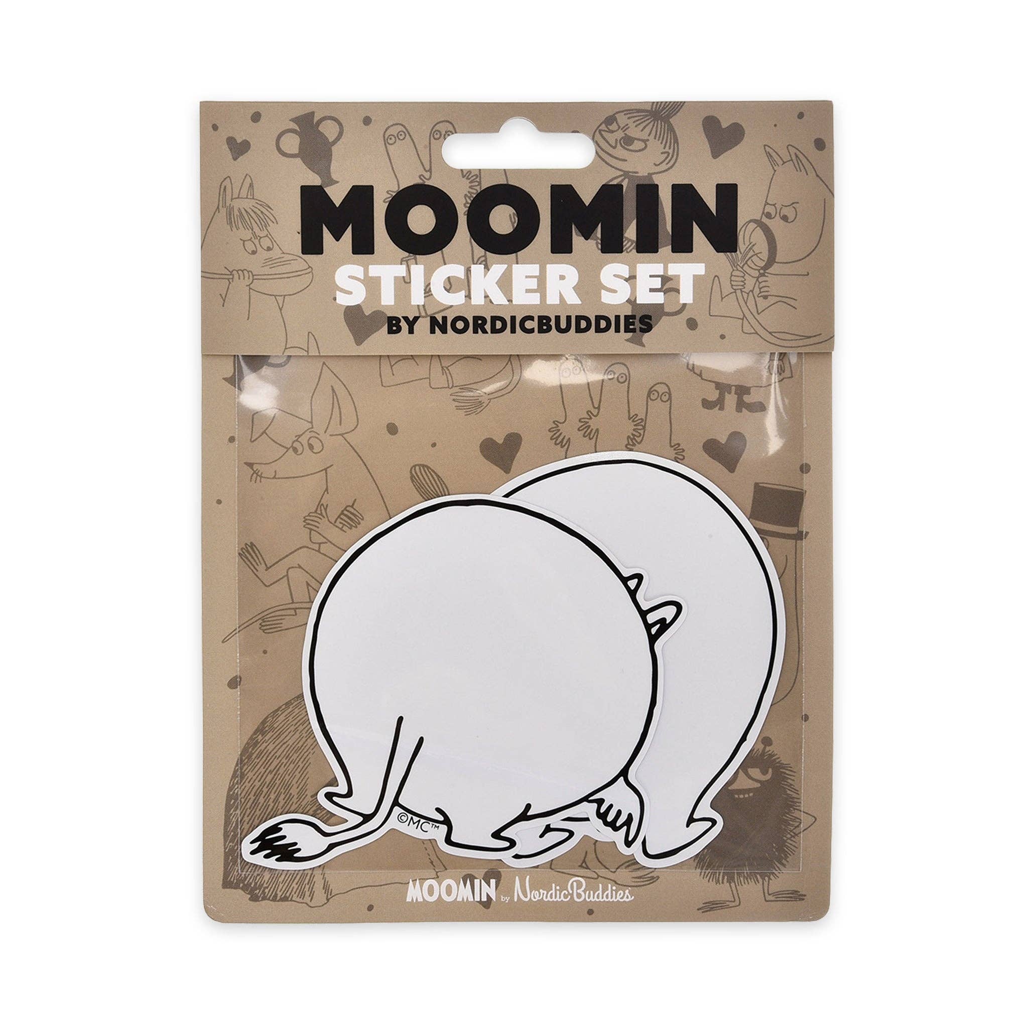 Nordicbuddies - Wholesale Sticker - Moomintroll Butt XL-Sticker Combo0