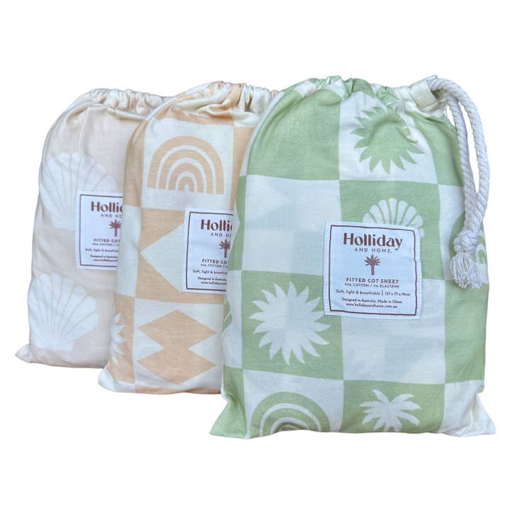 Sábana bajera ajustable para cuna Holliday and Home ~ RESORT CHECK, color verde para venta al por mayor de Holliday and Home