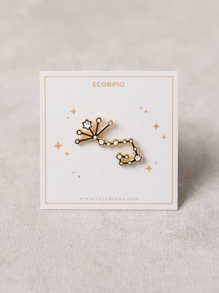 Skorpion-Konstellations-Pin für den Großhandel von Ivycdraws