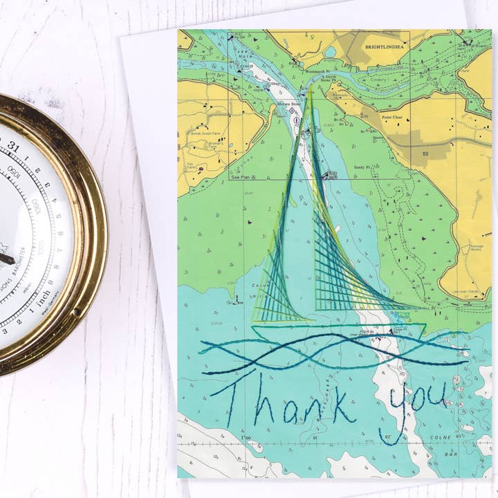 Thank You Greetings Card for wholesale by NaviStitch