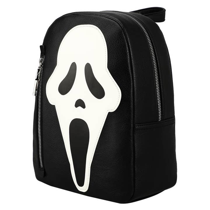 Bioworld Merchandising - Wholesale Backpack - Women's - Ghostface Glow in the Dark Horror Movie Character 11-inch Black Mini Backpack1