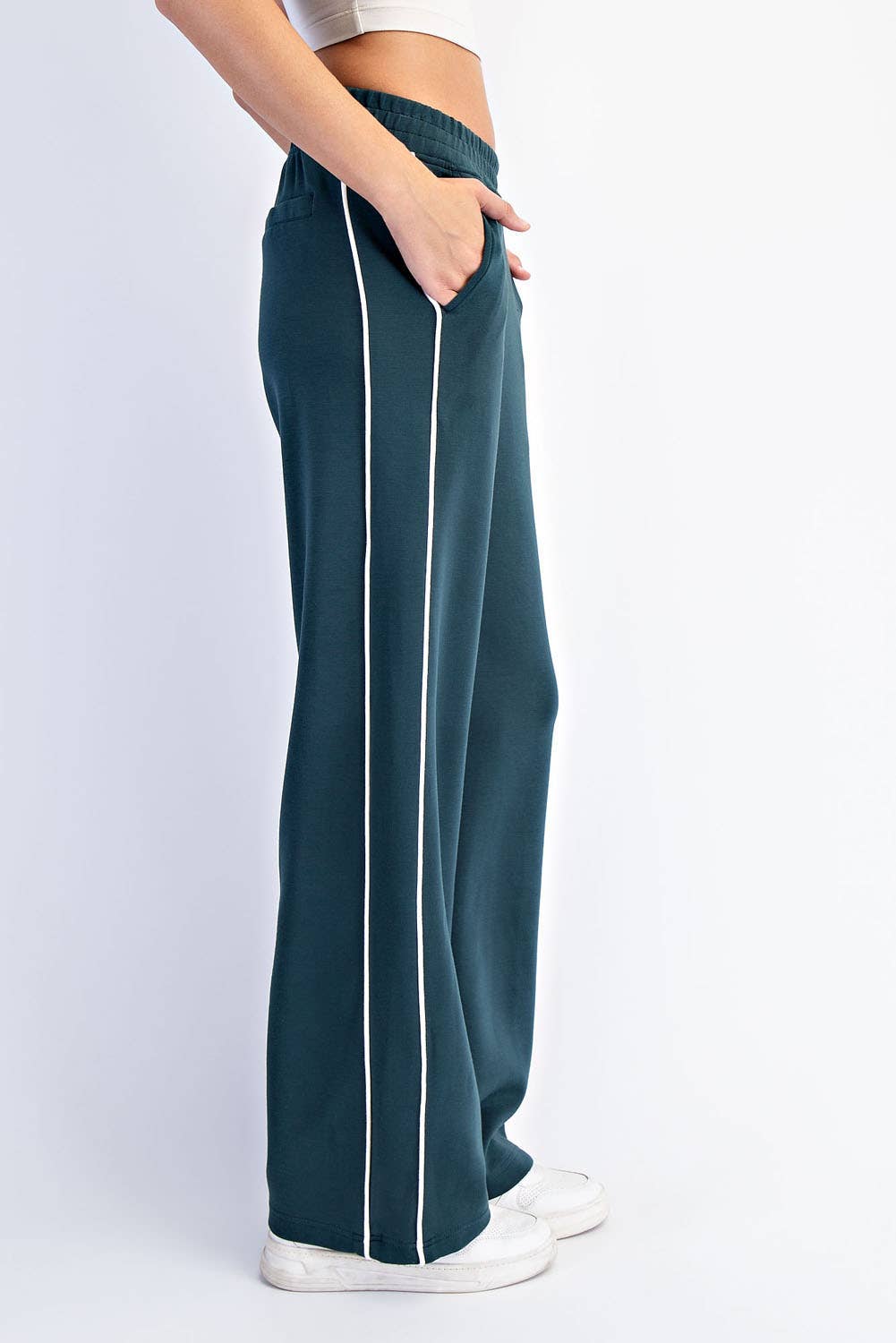 Rae Mode - Wholesale Athletic Pants - Women's - MODAL SCUBA TWO STRIPE PIPING STRAIGHT PANT19