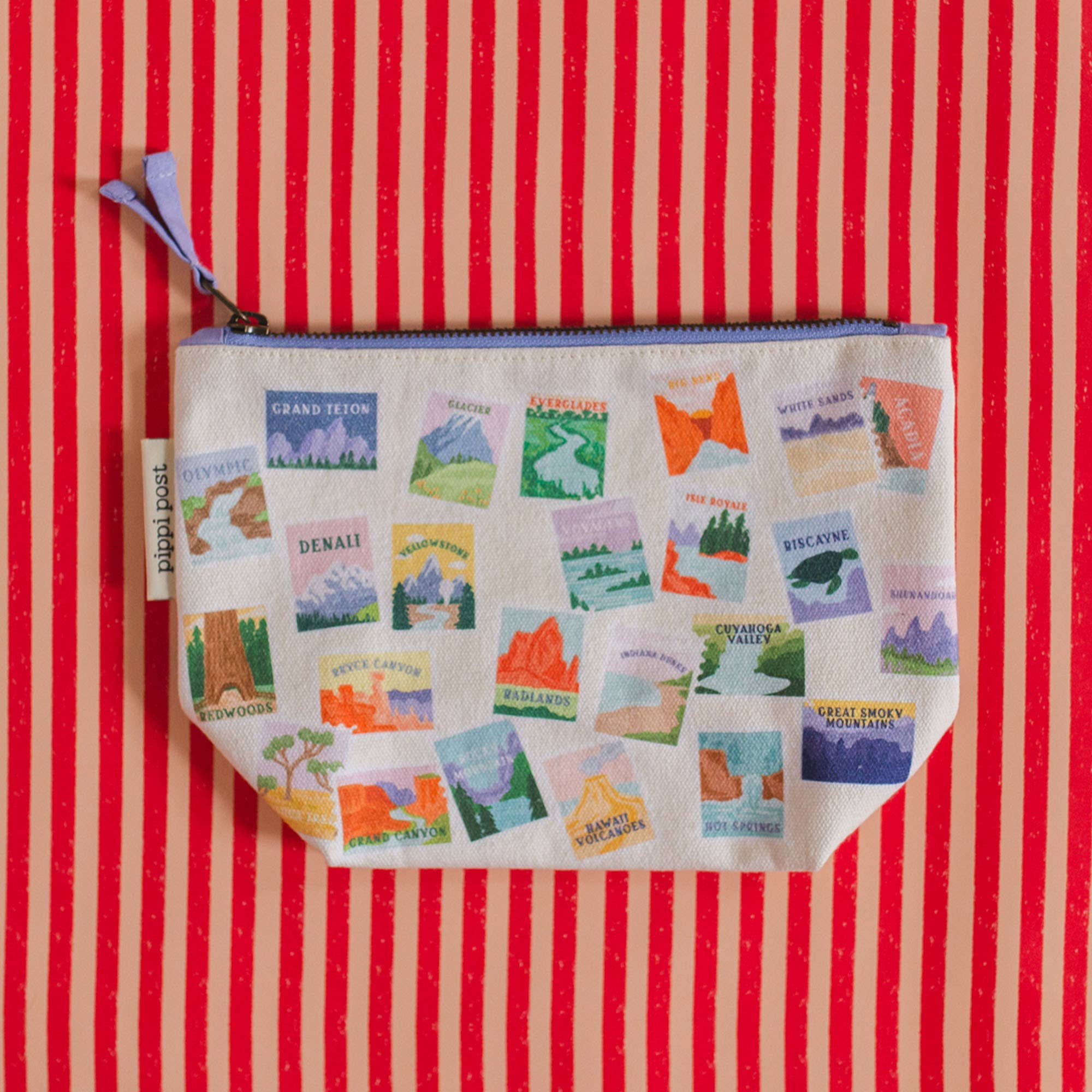 Pippi Post - Wholesale Pouch - Women's - National Parks Stamps Canvas Pouch1
