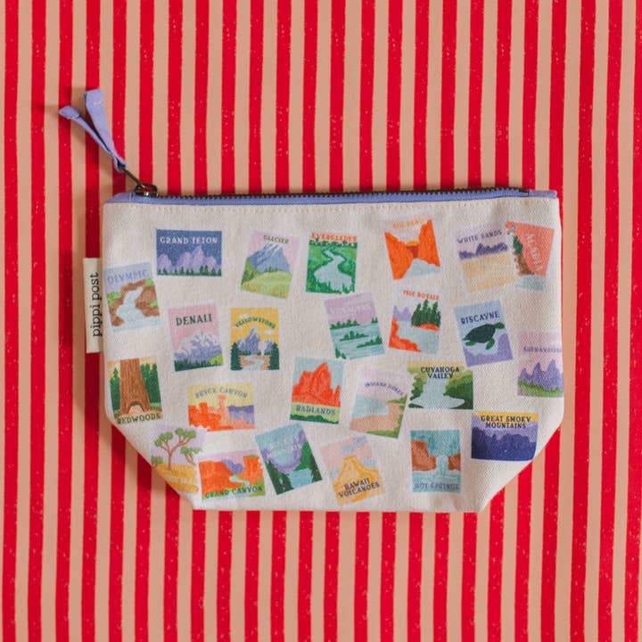 Pippi Post - Wholesale Pouch - Women's - National Parks Stamps Canvas Pouch1