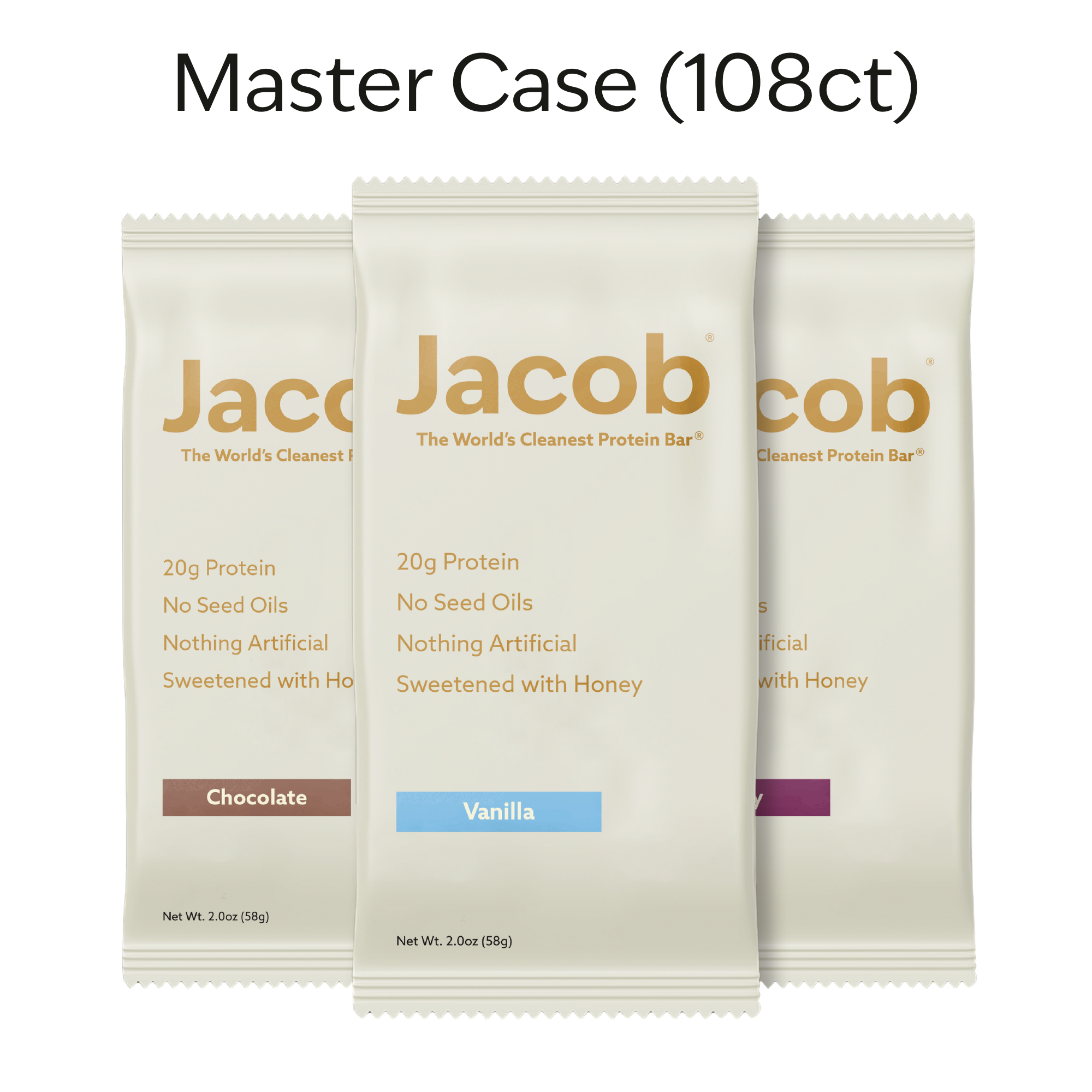 Jacob - Wholesale Snack Bar - Jacob Protein Bar - Grass-Fed Organic Snack Bar (108ct)0