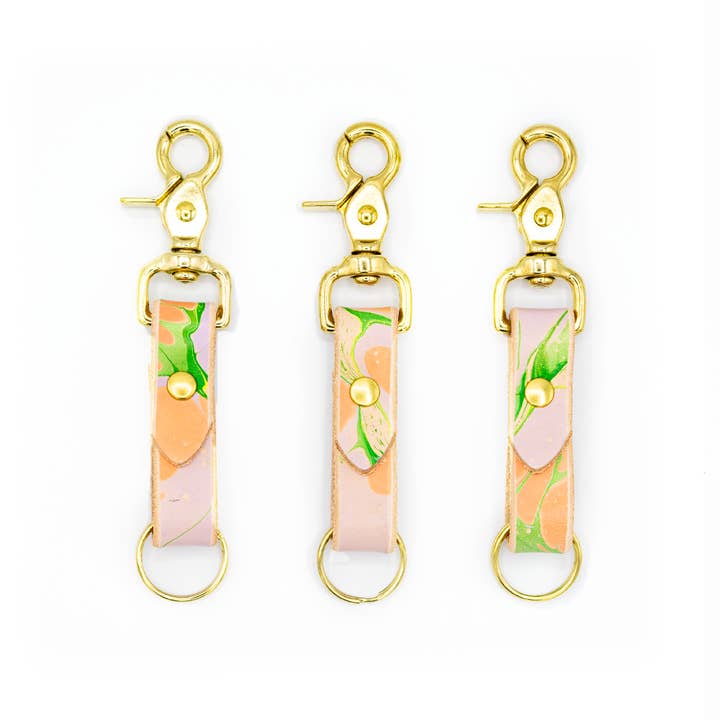 Glad & Young Studio – wholesale Keychain – Women's – Swivel Snap Keychain - Marbled Palettes1