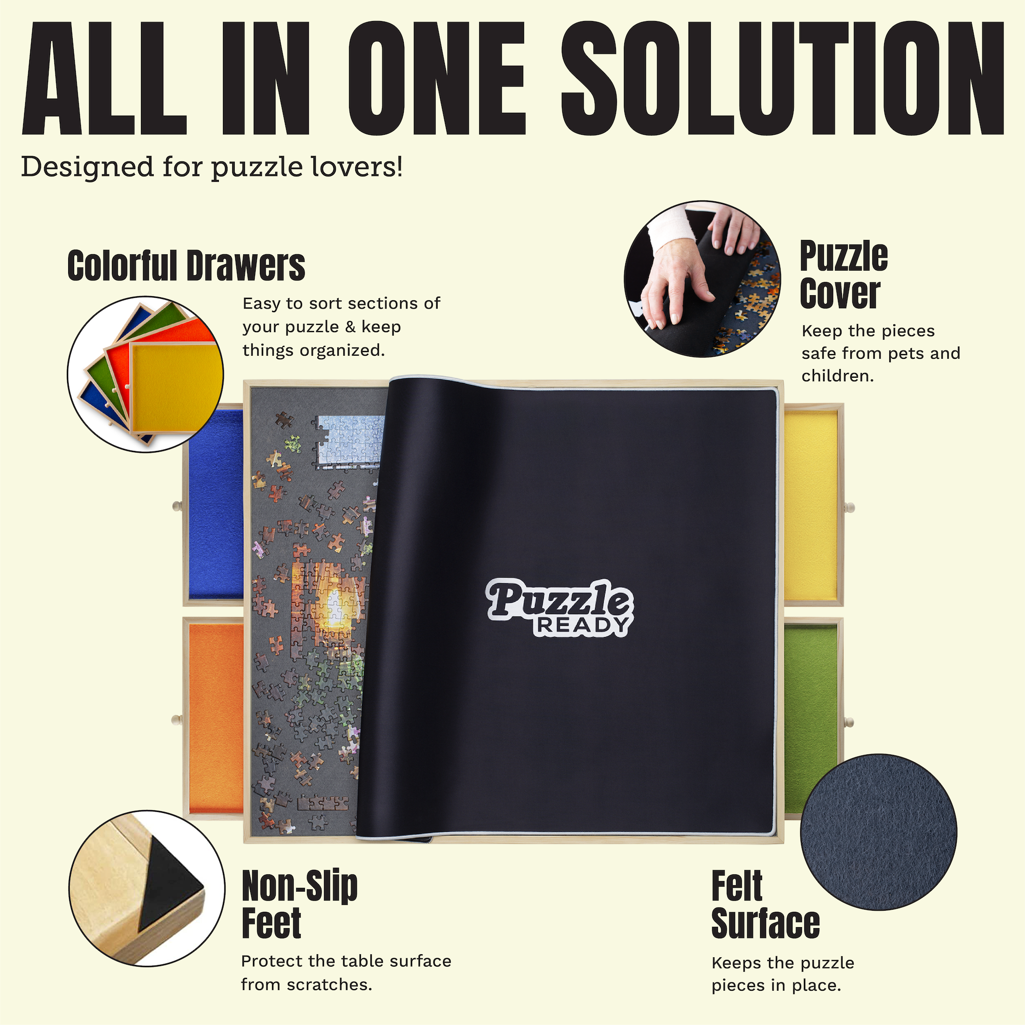 Puzzle Ready - Wholesale Puzzle - Adult - Puzzle Board – Portable Board for Puzzles, Lego Building & Gift Giving2