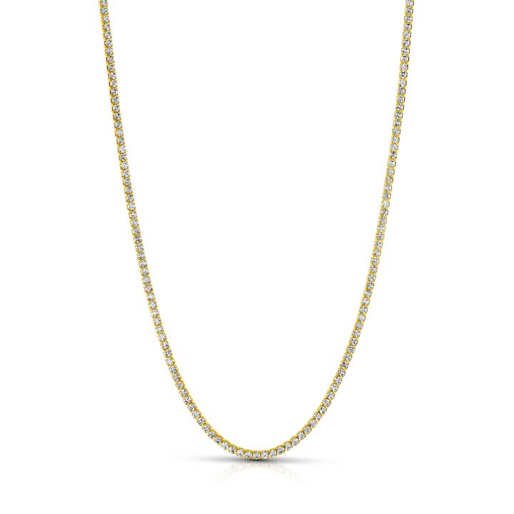 DAINTY TENNIS NECKLACE, GOLD for wholesale by JEN HANSEN