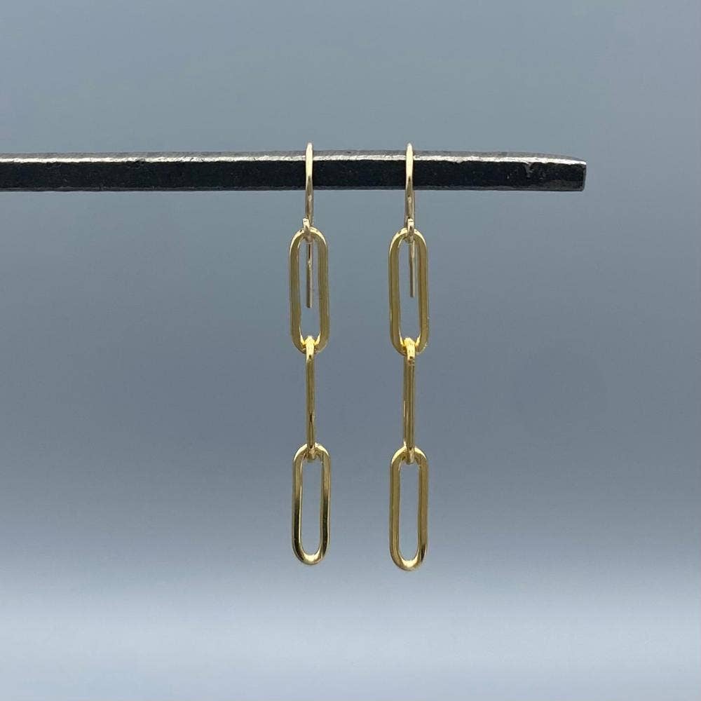 Something Silver - Wholesale Dangle Earrings - Triple Paperclip Dangles0