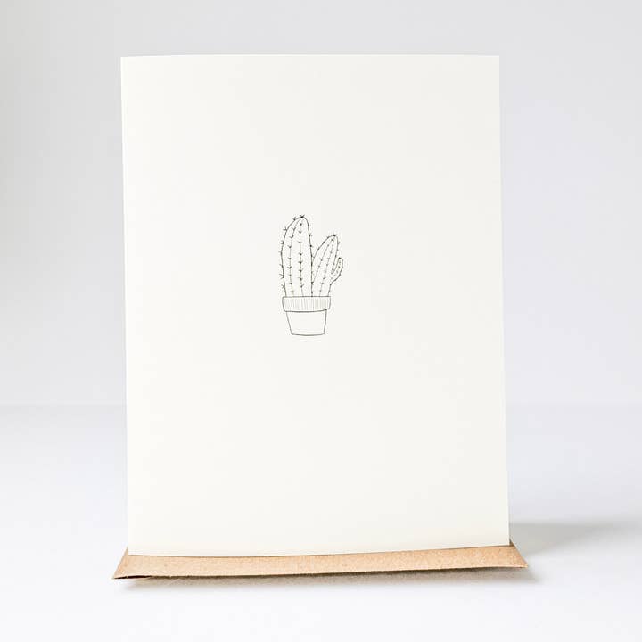 Big Cactus Card for wholesale by under the stairs paper co.