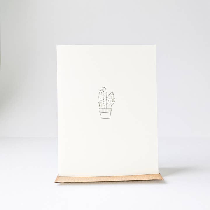 Big Cactus Card for wholesale by under the stairs paper co.