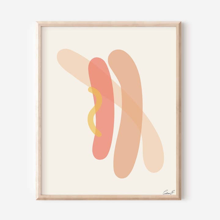 Art culinaire pour hot-dogs | Art culinaire pour amateurs de cuisine | Cuisine new-yorkaise pour la vente par Monstera Monday Shop