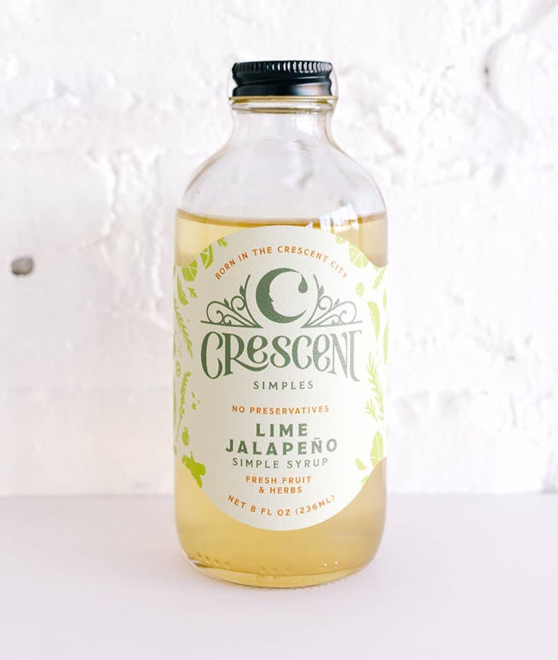 Crescent Simples - Wholesale Cocktail Mix/Syrup - Lime Jalapeno Simple Syrup1