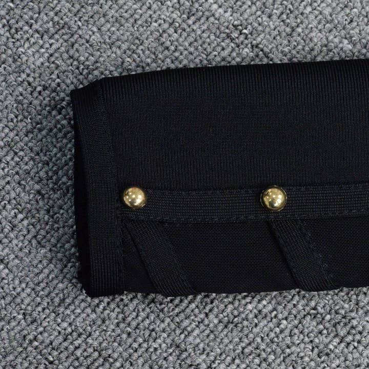 Black SY290 Glamorous Mesh Long Sleeve Bandage Dress for wholesale on Faire11