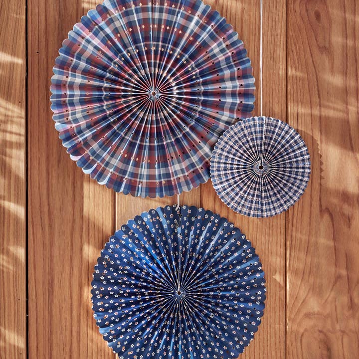 tag - Wholesale Decorative Tabletop Object - tag Paper Fan Decor S/3