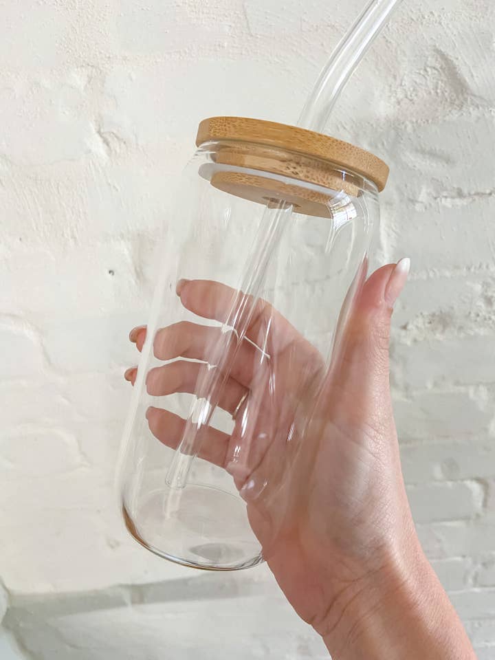 BLANK iced coffee glass for wholesale by LovealwaysDesignsUS