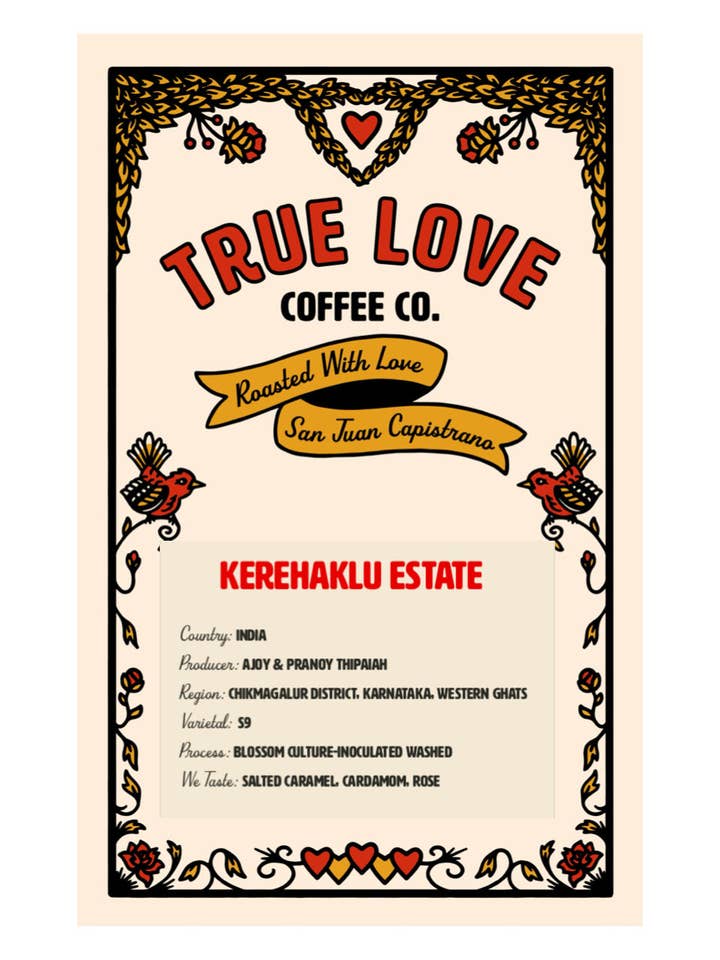 India Kerehaklu Estate S9 Blossom Cultured Washed for wholesale by True Love Coffee Co.