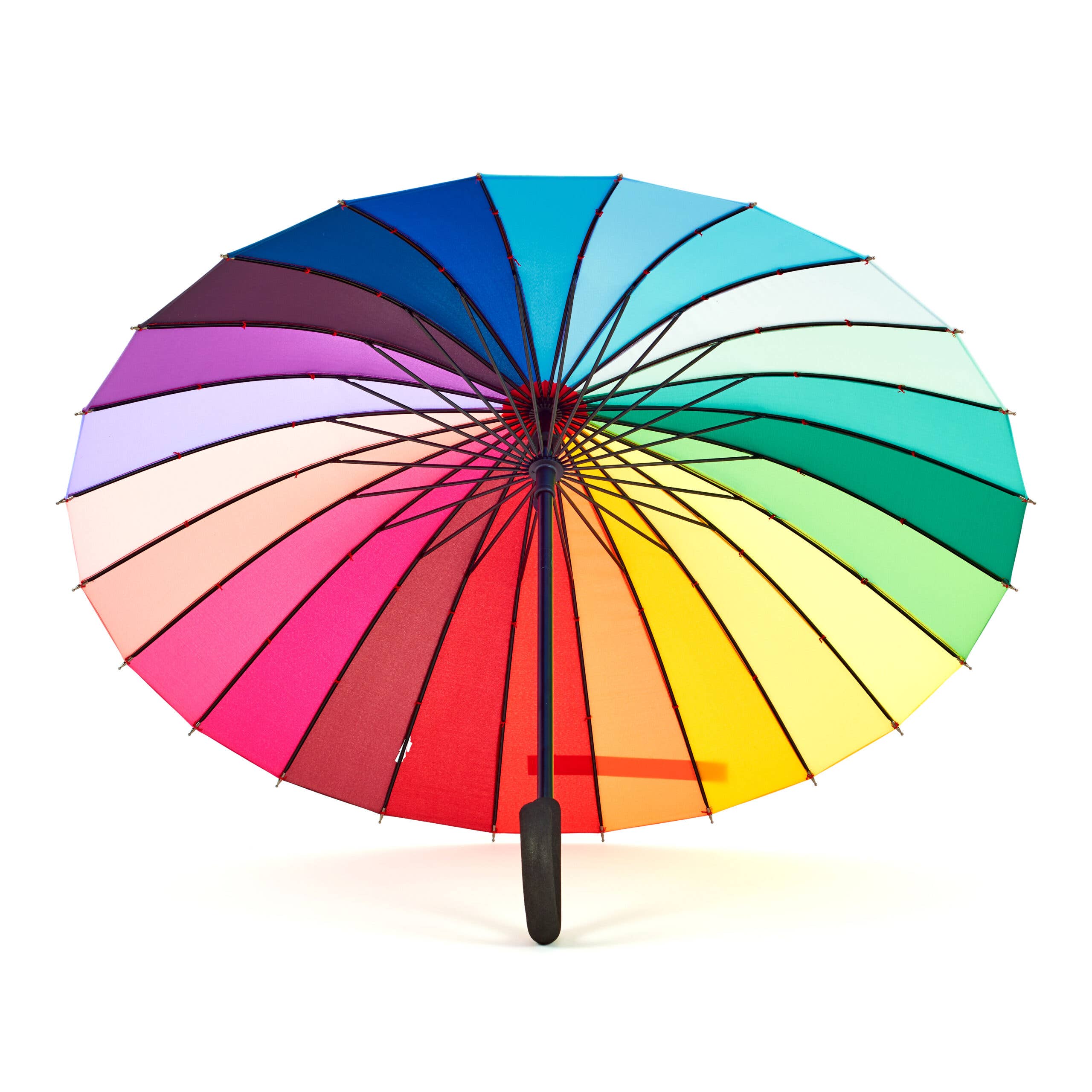 Multicolour Everyday Rainbow Umbrella 105cm diameter for wholesale on Faire2