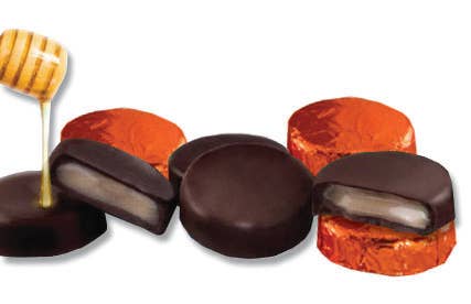 Honey Acres Inc. - Wholesale Chocolate Covered Sweets - Dark Chocolate Orange Honey Patties4