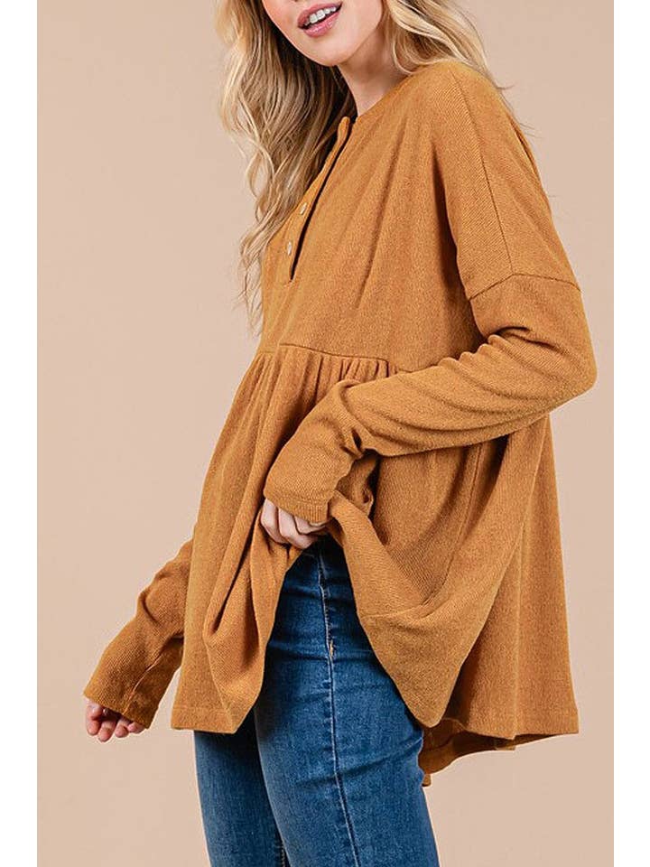 ROUSSEAU - Vente Tunique – femme - CHEMISE À MANCHES LONGUES COUPE AMPLE AVEC BOUTONS2