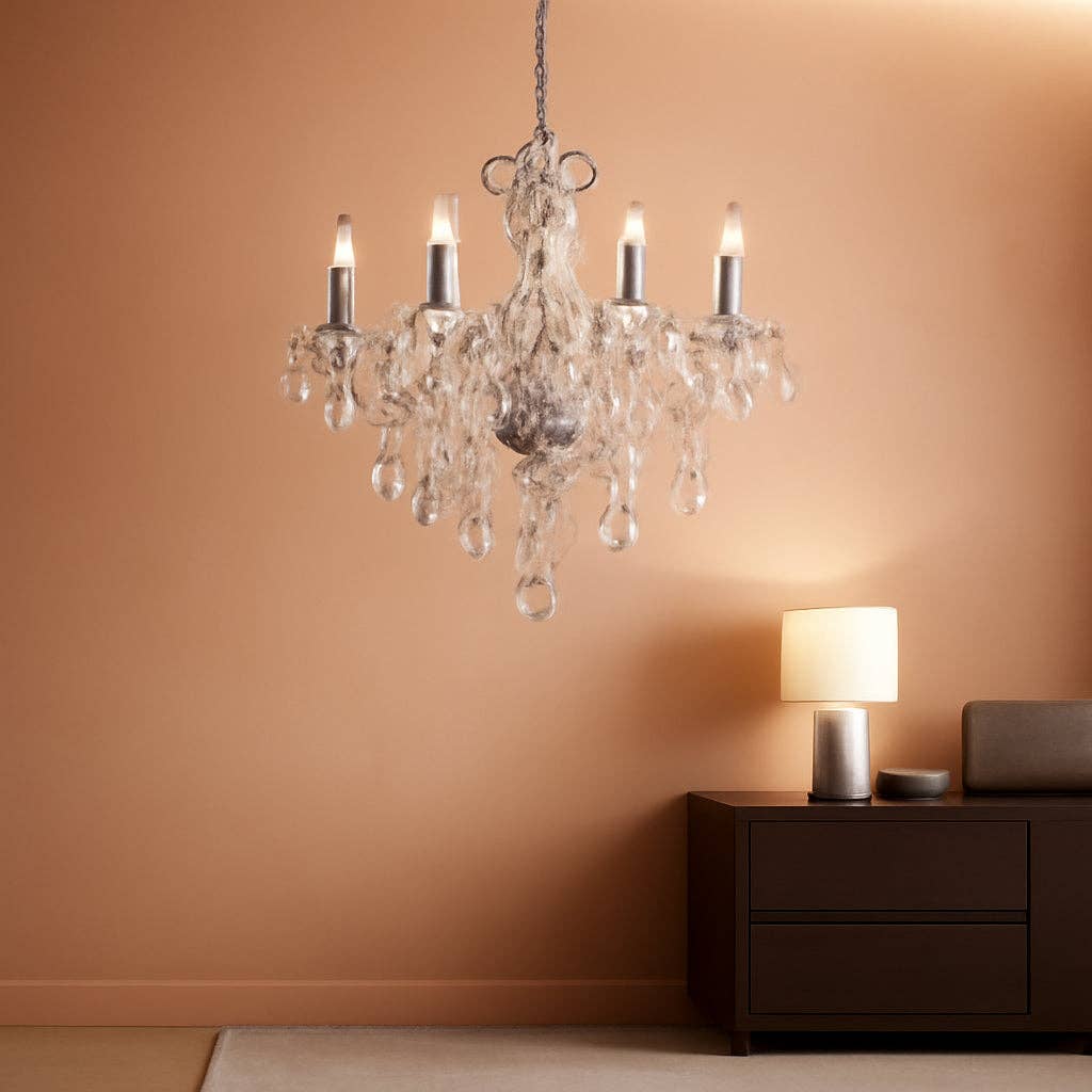 Saint Mossi 5 Light Modern K9 Crystal Chandelier for Dining Room, Pendant Ceiling Lighting Fixture for Bedroom, Living Room, Champagne Crystal for wholesale on Faire0