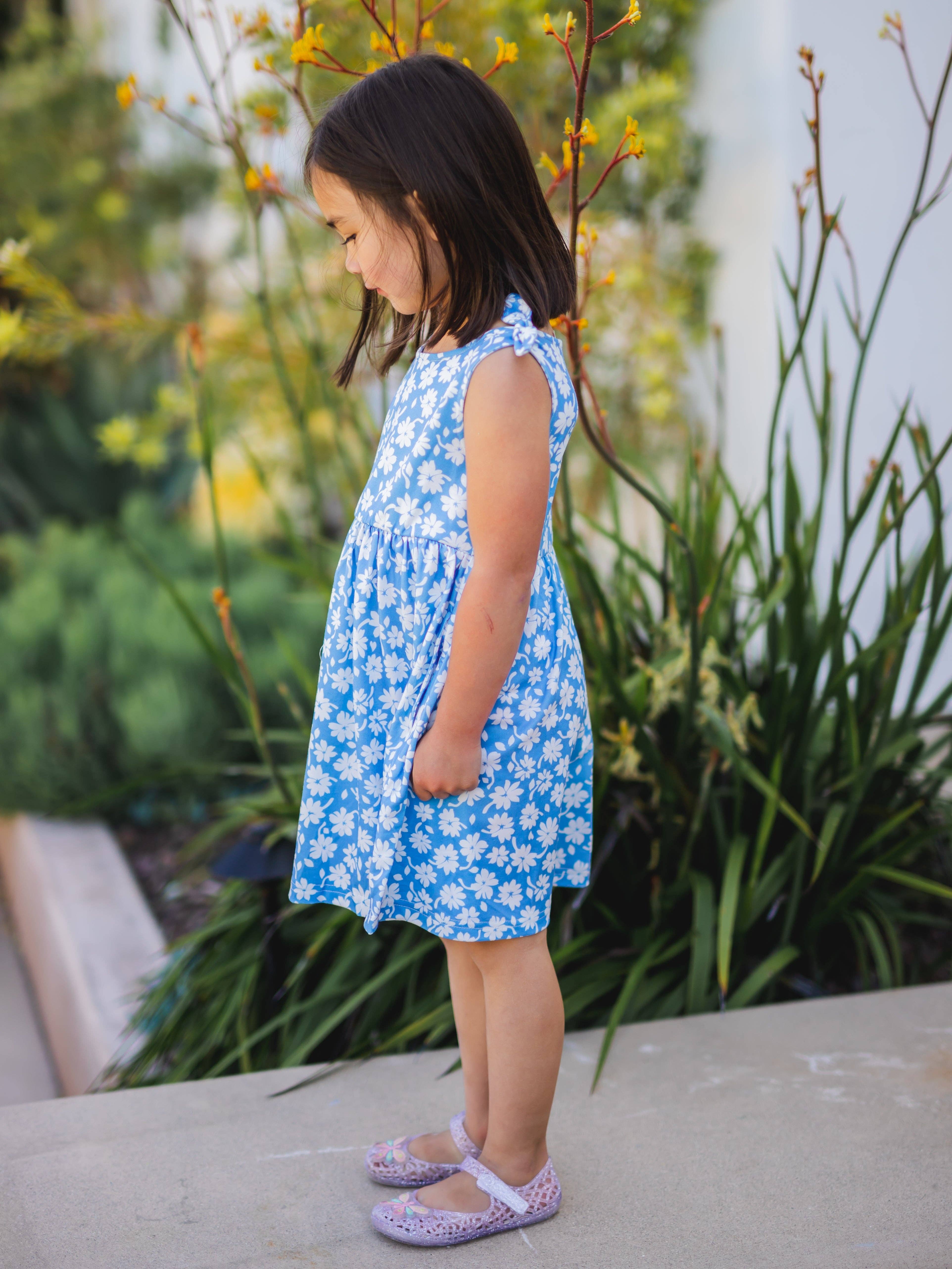 Tickled Teal - Wholesale Dress - Kids - Knotted Shoulder Tank Little Girls Dress26