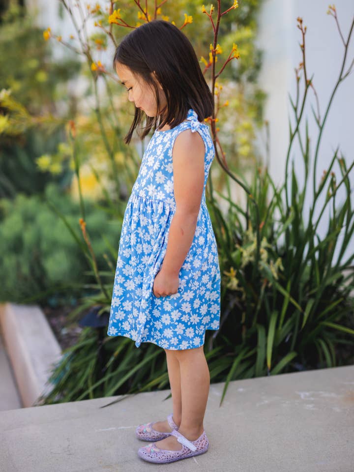 Tickled Teal - Wholesale Dress - Kids - Knotted Shoulder Tank Little Girls Dress26