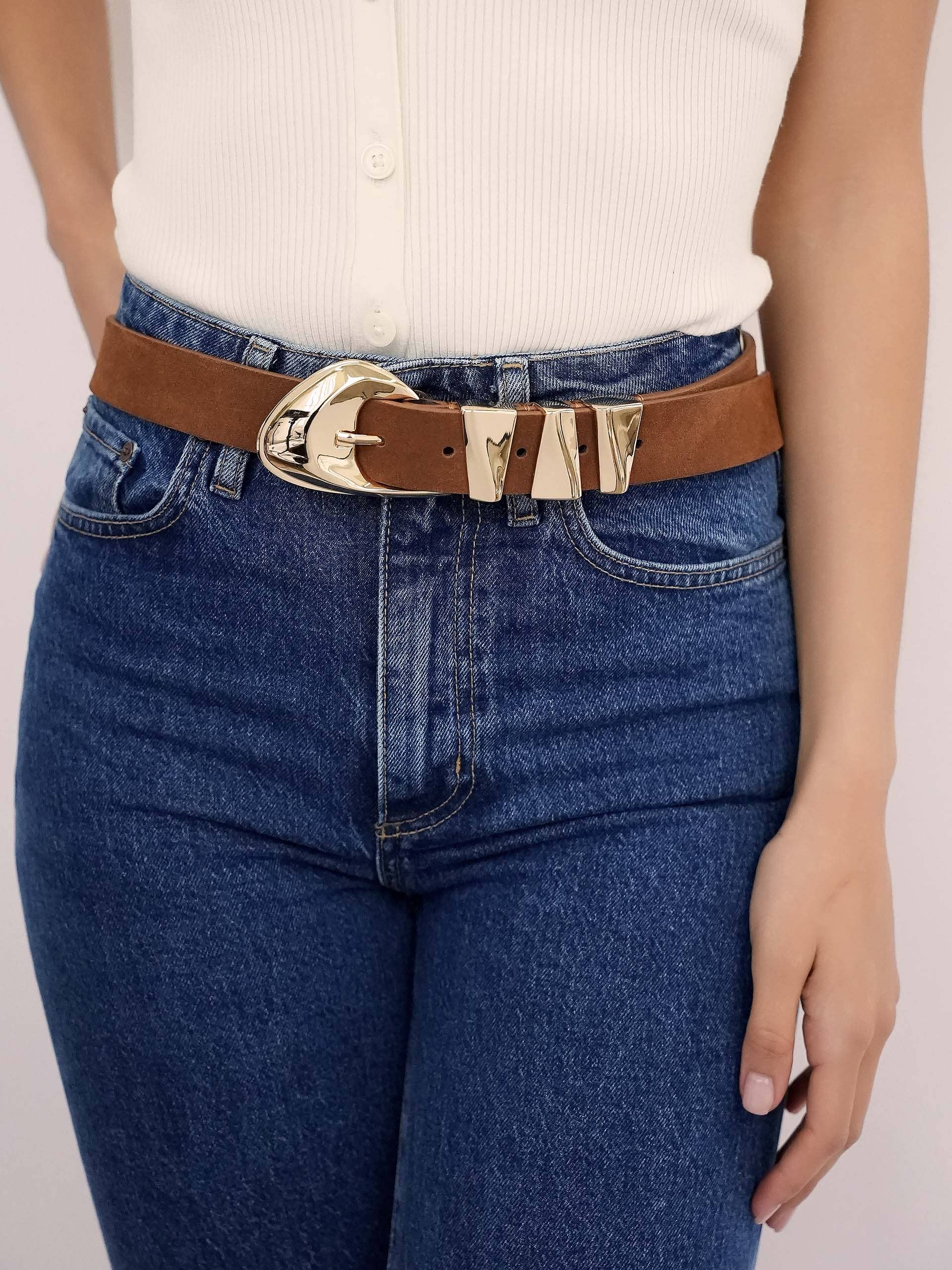 Ettika - Wholesale Belt - Women's - Modern Western Belt in Mocha1