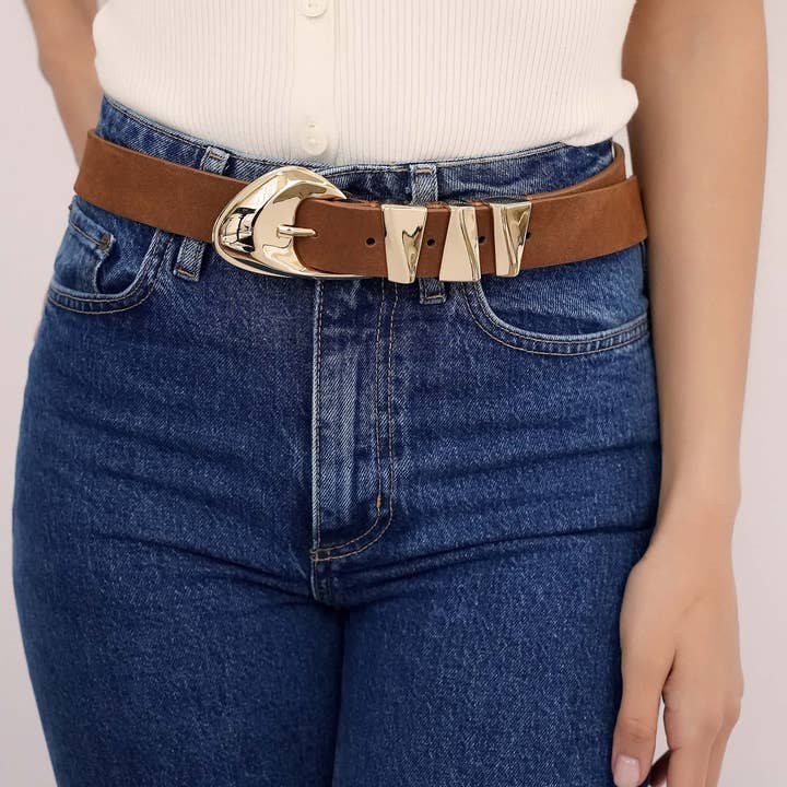 Ettika - Wholesale Belt - Women's - Modern Western Belt in Mocha1