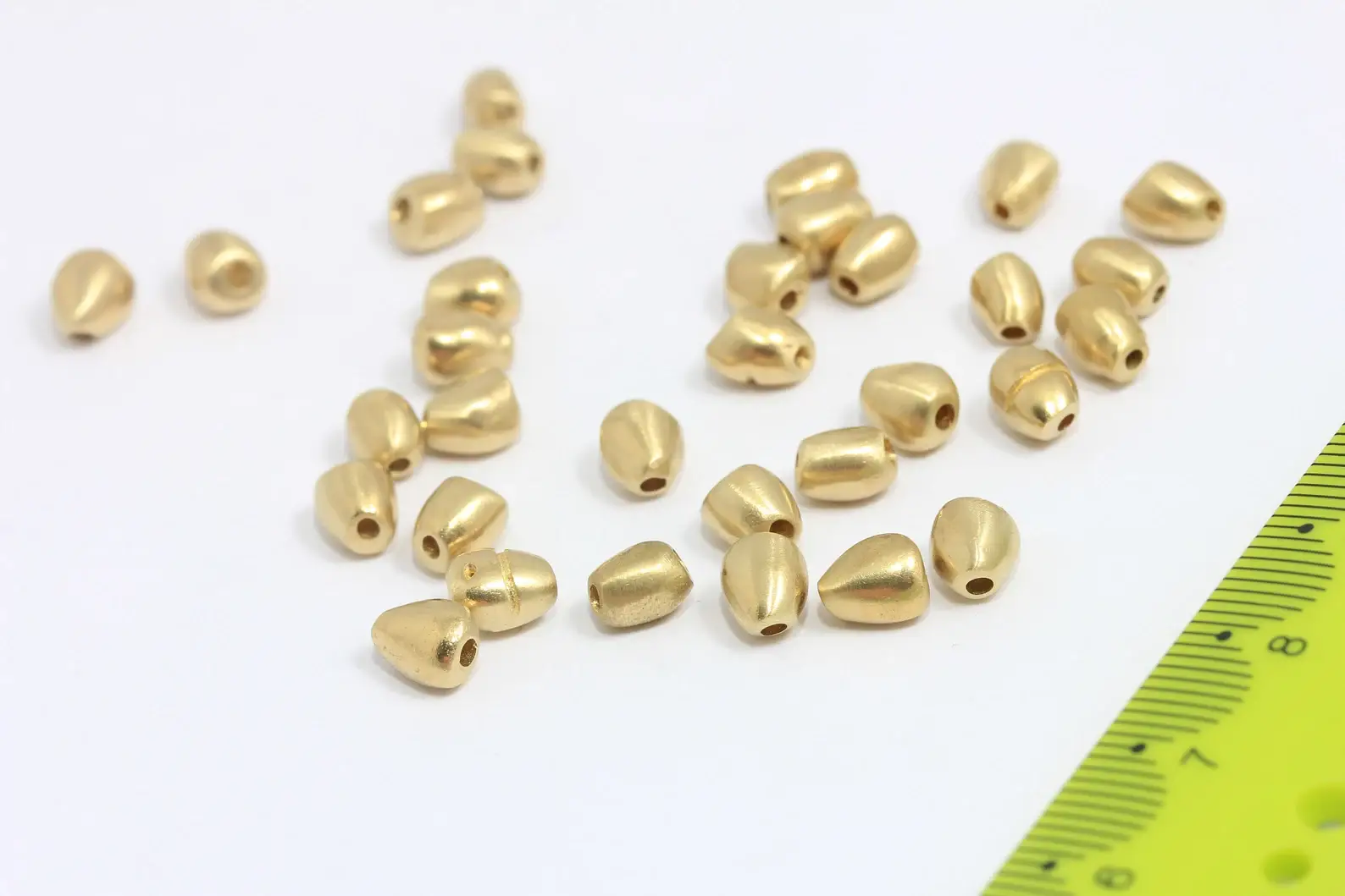 QueenJewelryM - Wholesale Beads - 6x8mm Raw Brass Potato Beads, Irregular Shape, MTE7010