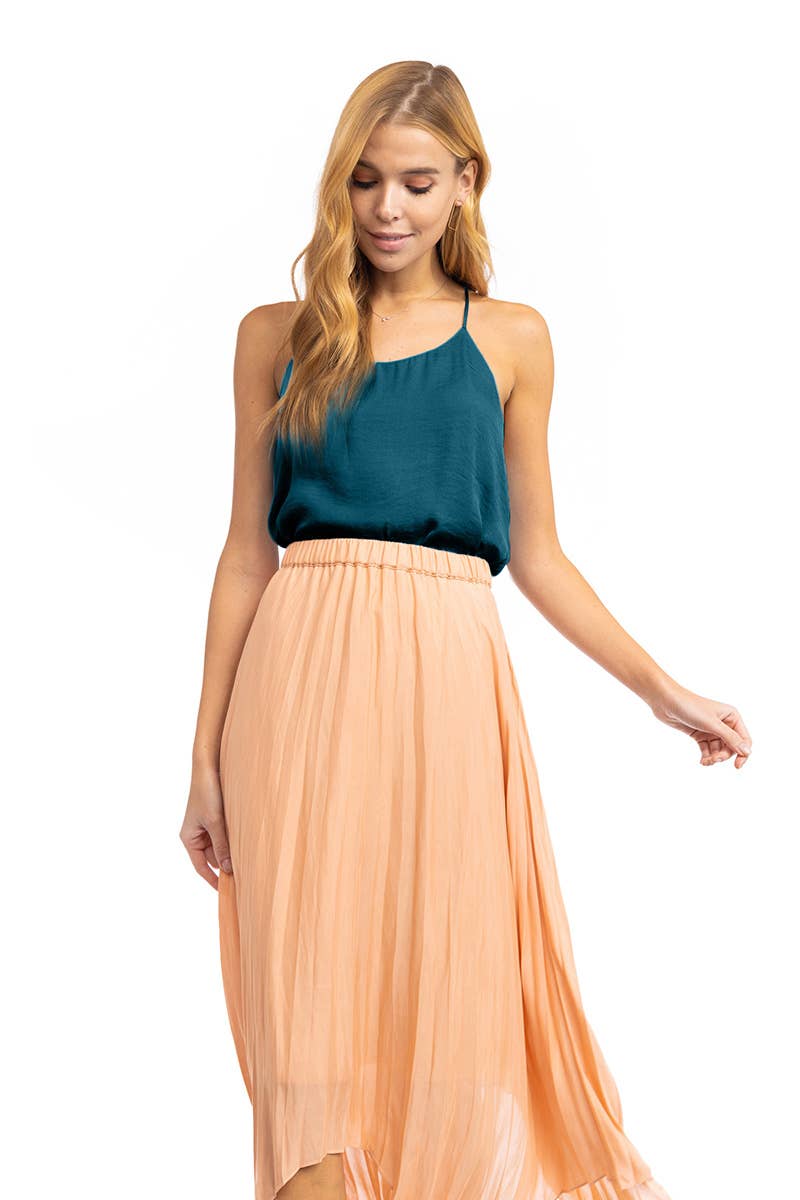 Naked Zebra – Top interior – Mulher por atacado – Camisola de Cetim com Costas de Nadador - TF12