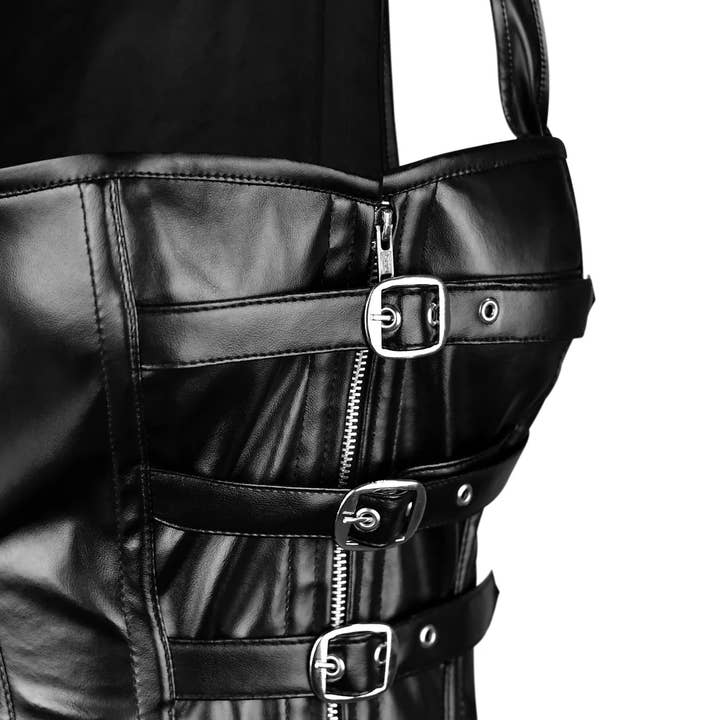Attire Fashion Club - Vendita all'ingrosso Corsetto - Donna - Corsetto Overbust Steampunk Gotico - Vera Pelle