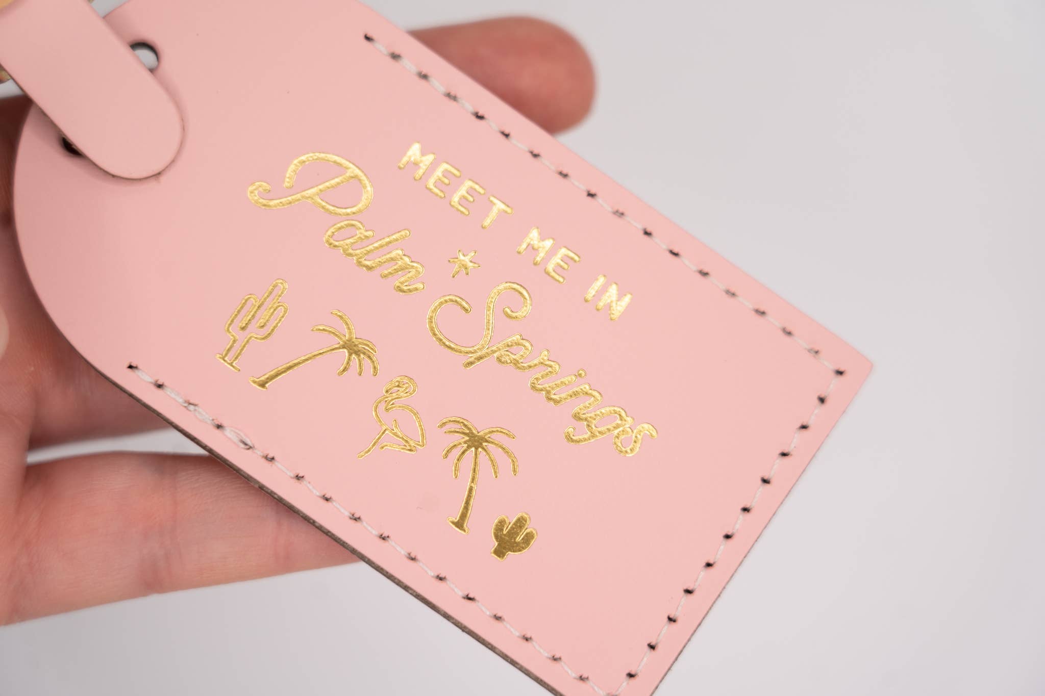 Letter + Leather – Großhandel Gepäckanhänger – Palm Springs Kofferanhänger als Hochzeitsgeschenk oder Reise-Souvenir6