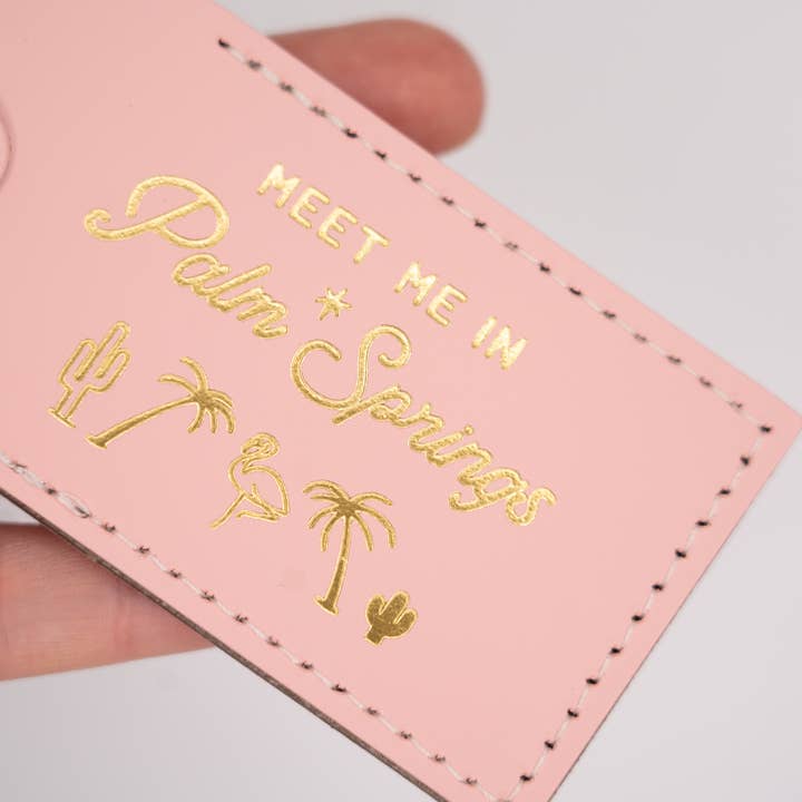Letter + Leather – Großhandel Gepäckanhänger – Palm Springs Kofferanhänger als Hochzeitsgeschenk oder Reise-Souvenir6
