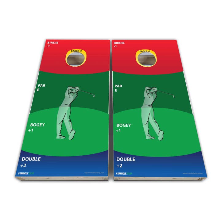 Eagle Par Golf Cornhole Wraps - Cornhole Wraps - Cornhole Skins - Enveloppe en vinyle - Ensemble laminé pour la vente par Cornhole Stop, LLC