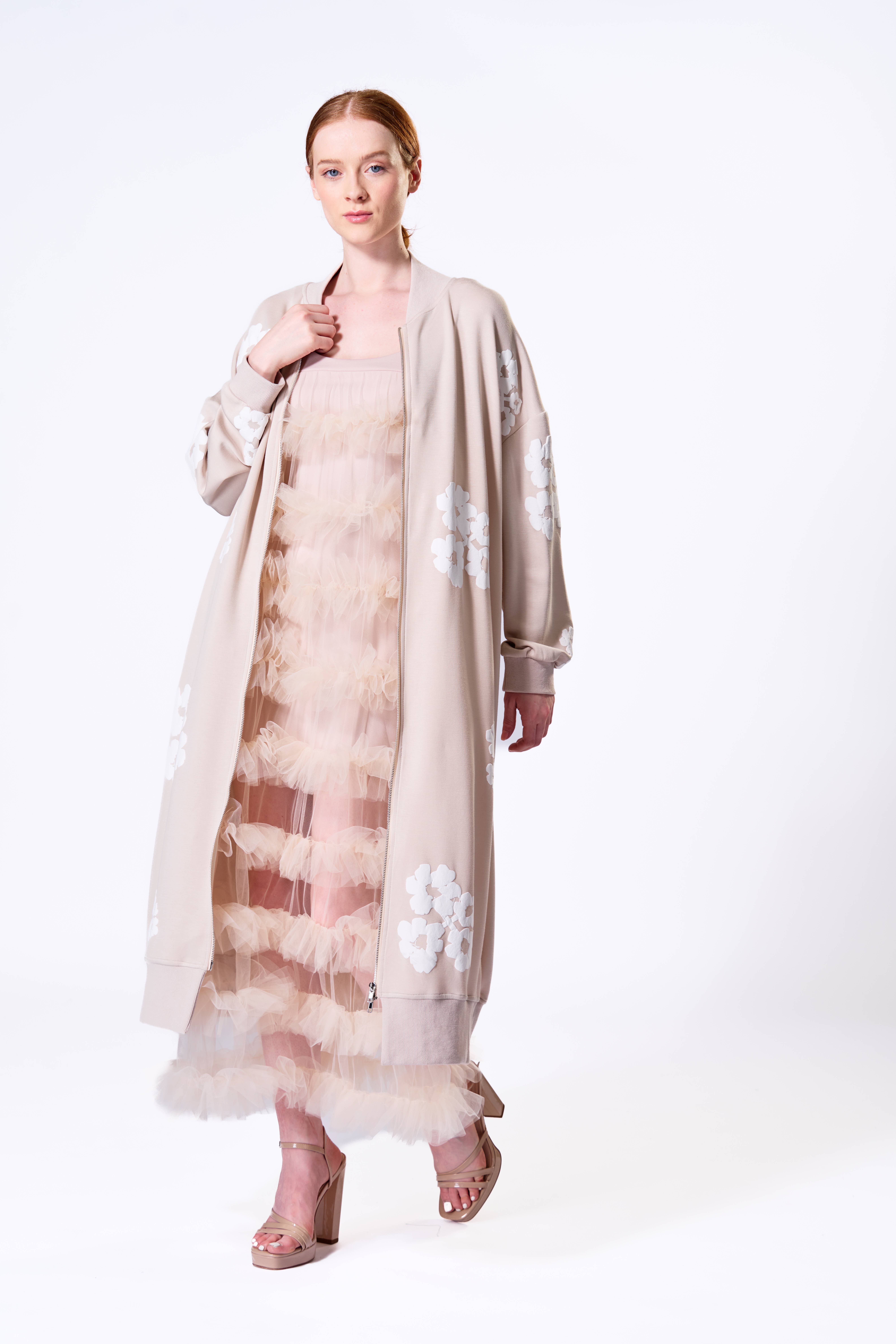 The Fifth Week – wholesale Dress – Women's – Blue Denim Puff Blooms Jacket Dress4